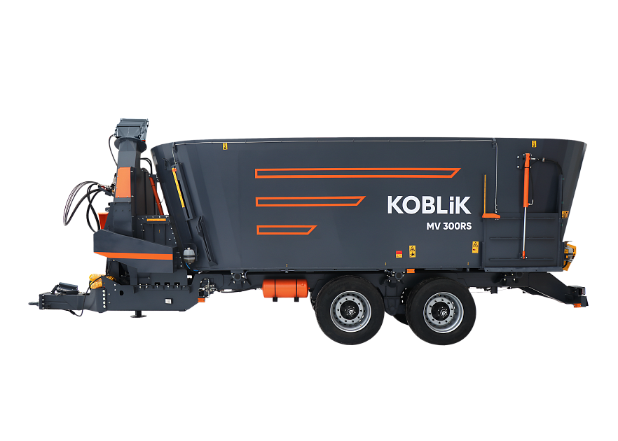 Смеситель-раздатчик кормов с выдувателем соломы MV 300RS